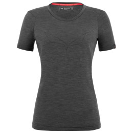 Camiseta funcional de mujer Salewa Pure Eagle Amr W Smles Tshirt. gris oscuro Black Out