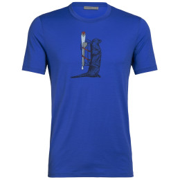 Camiseta de hombre Icebreaker Mens Tech Lite SS Crewe Otter Paddle azul Lapis