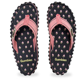 Chanclas de mujer Gumbies Primrose negro/rosa Primrose