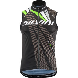 Chaleco de ciclismo para hombres Silvini Team negro/verde Blackgreen
