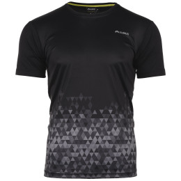 Camiseta de hombre Elbrus Mannar negro BlackTrianglePrint/AcidLime