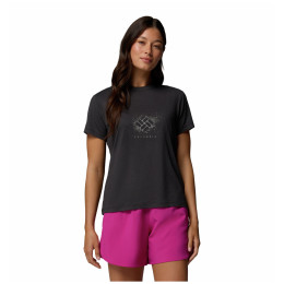 Camiseta de mujer Columbia Parsons Point™ SS Graphic Tee negro Black Heather, Splattered