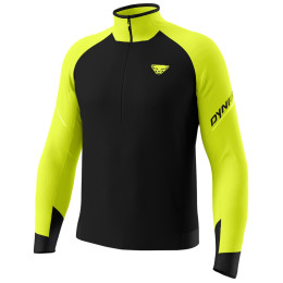 Camiseta funcional de hombre Dynafit Alpine L/S 1/2 Zip Tee M negro/amarillo 5A31 - ultra yellow/0910