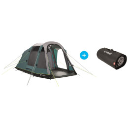 Juego de tienda de campaña hinchable Outwell Rosedale 4PA + koberec verde Green