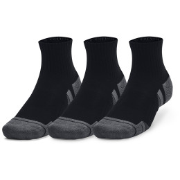 Juego de calcetines Under Armour Performance Cotton 3p Qtr negro Black / Black / Pitch Gray