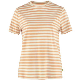 Camiseta de mujer Fjällräven Striped T-shirt W amarillo/blanco Landsort Pink-Chalk White