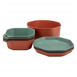 Vajilla Gerber Compleat Tableware Set rojo/verde