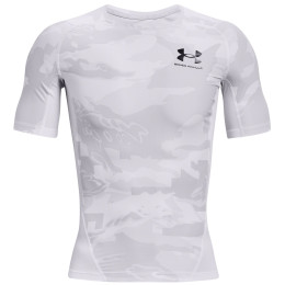 Camiseta funcional de hombre Under Armour HG Isochill Comp Print SS blanco WHT