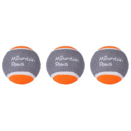 Juguete para perro Mountain Paws Dog Tennis Balls, 3 Pack naranja/gris Oarnge