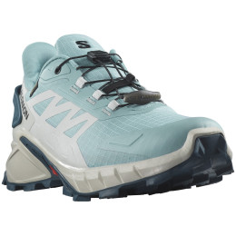 Zapatillas de carrera para mujer Salomon Supercross 4 Gore-Tex gris/azul Stone Blue / Lunar Rock / Stargazer