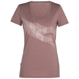 Camiseta de mujer Icebreaker W Tech Lite SS Scoop St Anton rosa Suede