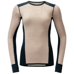 Camiseta funcional de mujer Devold Reverso Merino Shirt Wmn negro/beige Stone