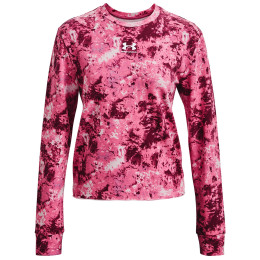 Sudadera de mujer Under Armour Rival Terry Print Crew rosa Pace Pink/White