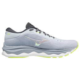 Zapatillas de carrera para mujer Mizuno Wave Sky 5 azul claro Heather/White/Neo Lime