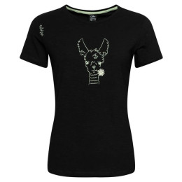 Camiseta de mujer Chillaz Valencia Happy Alpaca negro Black