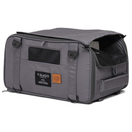 Bolso de transporte para perros FikaGo Truffle gris Grey