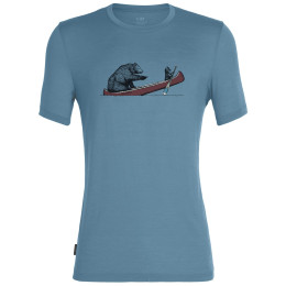Camiseta de hombre Icebreaker M TL SSCrewe Canoe Companions azul Waterfall