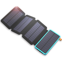 Cargador solar AllPowers XD-SC-010-BBLU +powerbank negro Black