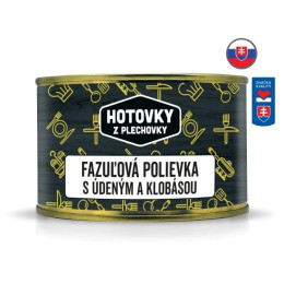 Sopa Hotovky z plechovky Sopa de alubias con carne ahumada y salchicha 400 ml