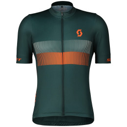 Maillot de ciclismo de hombre Scott RC Team 10 SS verde/naranja aruba green/braze orange
