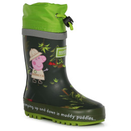 Botas de agua para niños Regatta Peppa Splash Welly verde Dkkhakforest