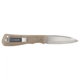 Navaja de bolsillo Gerber Mansfield Micarta marrón natural