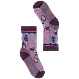 Calcetines para niños Smartwool Kids' Hike Light Cushion Critter Cache C violeta Purple Dawn
