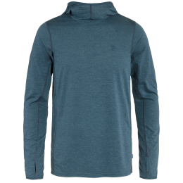Sudadera funcional de hombre Fjällräven Abisko Sun-hoodie M azul/verde Indigo Blue