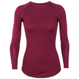 Camiseta funcional de mujer Icebreaker 200 Zone LS Crewe burdeos cherry