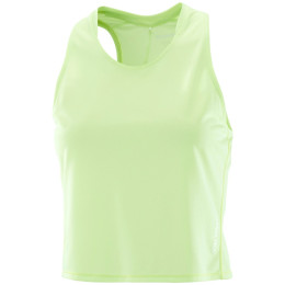 Camiseta sin mangas para mujer Salomon Sense Aero Short Tank W verde Butterfly