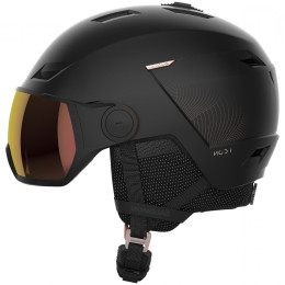 Casco de esquí Salomon Icon Lt Visor negro/rosa Black / Pink Gold