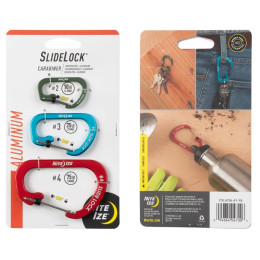 Juego de mosquetones Nite Ize SlideLock Aluminium