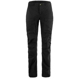 Pantalones de mujer Fjällräven Abisko Hybrid Trail Trousers W negro black