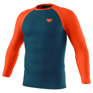 Camiseta funcional de hombre Dynafit Tour Light Merino M L/S Tee azul/naranja Dawn/