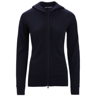 Sudadera de mujer Icebreaker W Quantum III LS Zip Hood negro Black