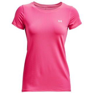 Camiseta funcional de mujer Under Armour HG Armour SS rosa/violeta Electro Pink / / Metallic Silver