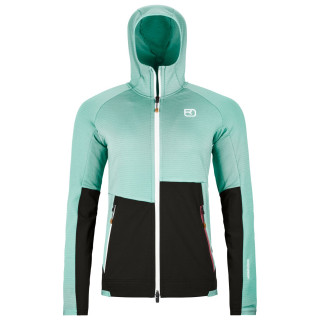 Chaqueta de mujer Ortovox Fleece Rib Hoody W azul claro aquatic ice