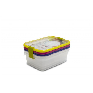 Caja de alimentos Omada Sanaliving Box Set 3x 19x14x6,5cm/1L