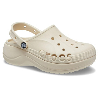 Pantuflas de mujer Crocs Baya Platform Clog blanco Winter White