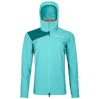 Chaqueta de mujer Ortovox W's Pala Hooded Jacket azul claro Ice Waterfall