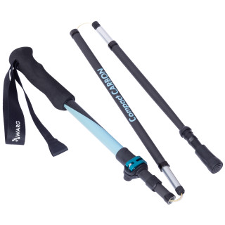 Bastones de senderismo Warg Compact Carbon negro/azul black/blue