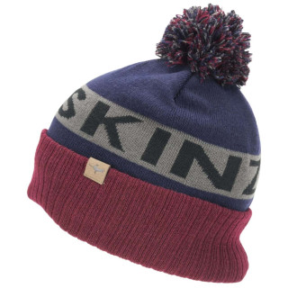 Gorro SealSkinz Foulden azul/rojo Navy Blue/Grey/Red