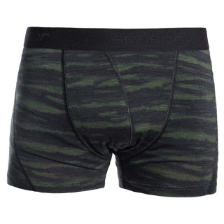 Calzoncillos bóxer funcionales para hombre Sensor Merino Impress negro/verde black/batik