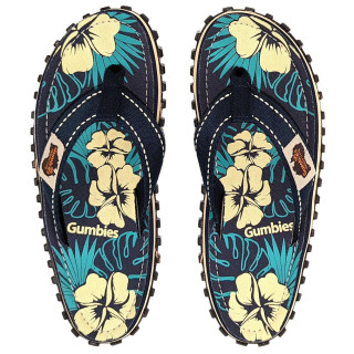 Chanclas Gumbies Islander Blue Hibiscus azul