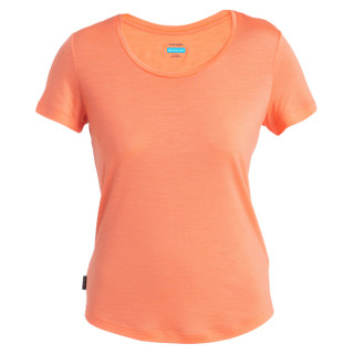 Camiseta funcional de mujer Icebreaker Women Merino 125 Cool-Lite™ Sphere III SS Scoop Tee naranja Tang