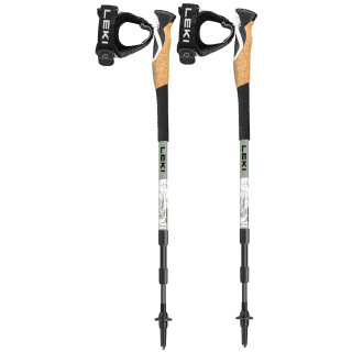 Bastones de carrera de senderos Leki Cross Hike Carbon 100-135 cm blanco/negro envy-white-black