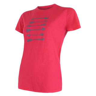 Camiseta de mujer Sensor Merino Wool PT Šípy rosa Magenta