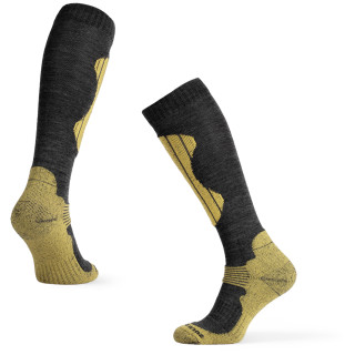 Medias de mujer Zulu Ski Merino Women gris/amarillo