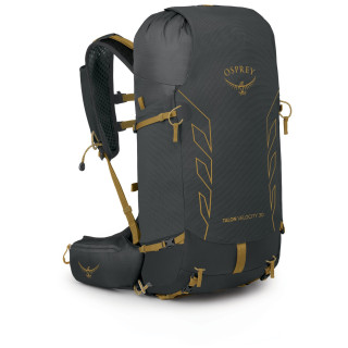 Mochila de senderismo Osprey Talon Velocity 30 negro/gris dark charcoal/tumbleweed yellw