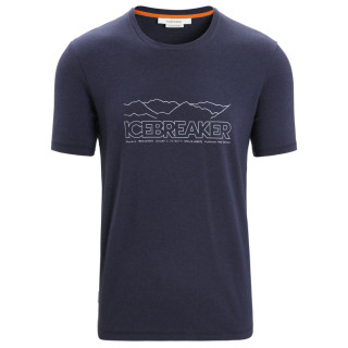 Camiseta de hombre Icebreaker Central Classic SS Tee Icebreaker Story azul Midnight Navy